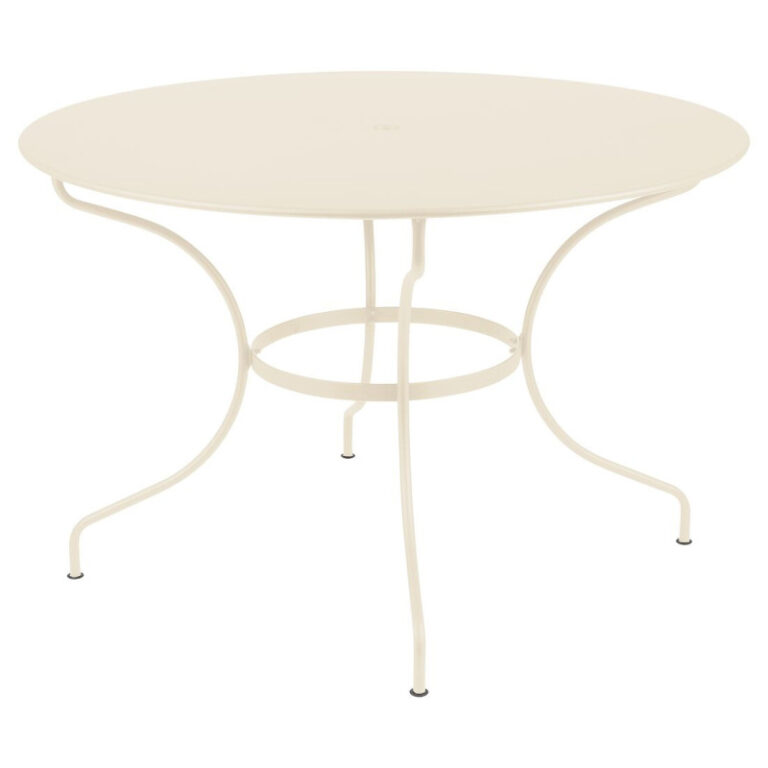 FERMOB - Table à manger ronde FERMOB Opéra+ 117cm en métal - 25 coloris