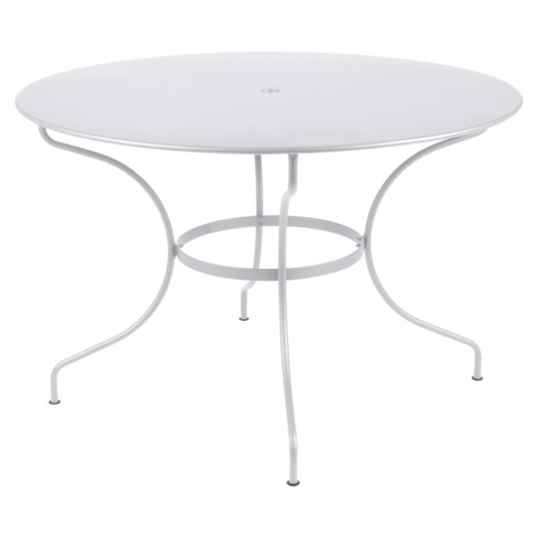 FERMOB - Table à manger ronde FERMOB Opéra+ 117cm en métal - 25 coloris
