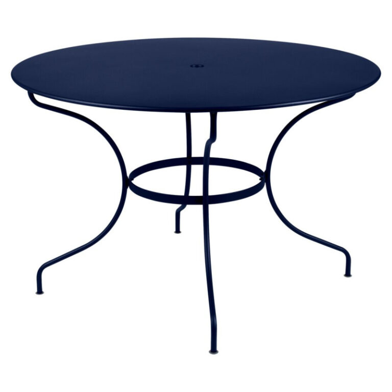 FERMOB - Table à manger ronde FERMOB Opéra+ 117cm en métal - 25 coloris