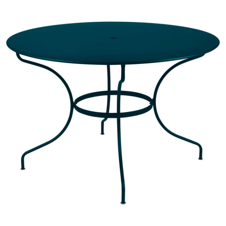 FERMOB - Table à manger ronde FERMOB Opéra+ 117cm en métal - 25 coloris