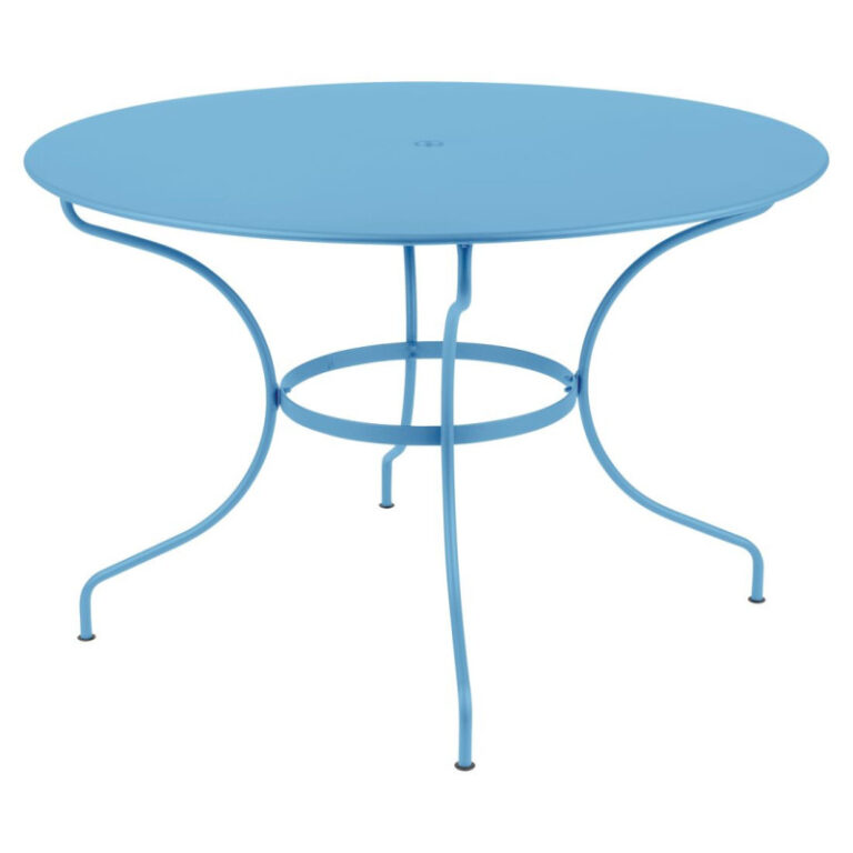 FERMOB - Table à manger ronde FERMOB Opéra+ 117cm en métal - 25 coloris