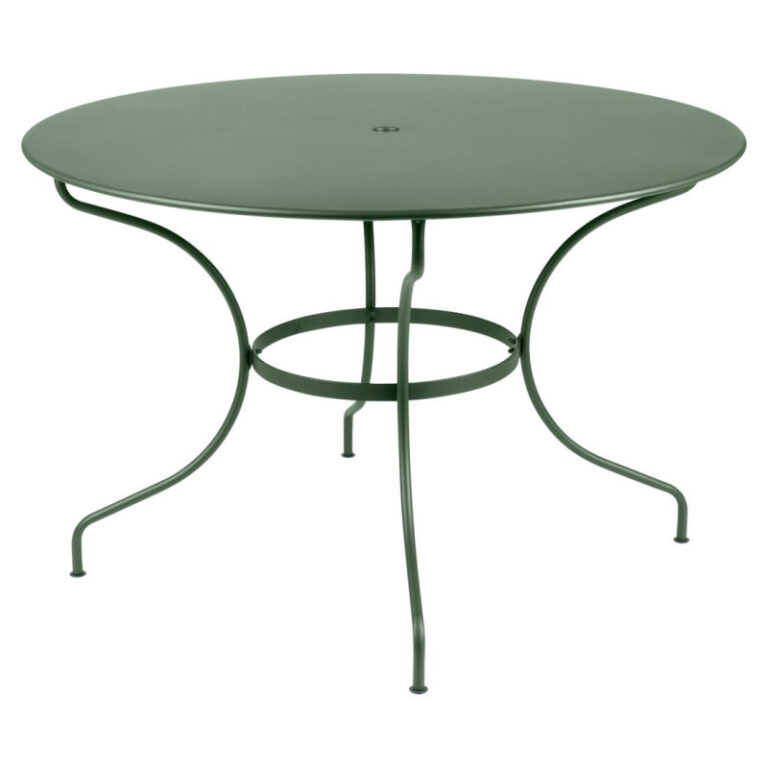 FERMOB - Table à manger ronde FERMOB Opéra+ 117cm en métal - 25 coloris