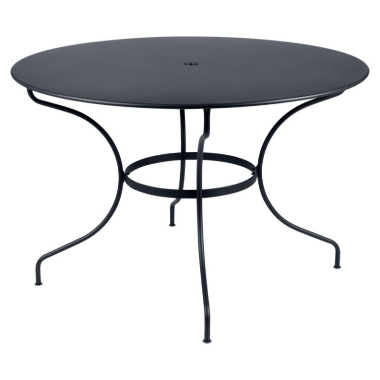 FERMOB - Table à manger ronde FERMOB Opéra+ 117cm en métal - 25 coloris