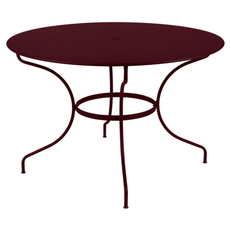 FERMOB - Table à manger ronde FERMOB Opéra+ 117cm en métal - 25 coloris