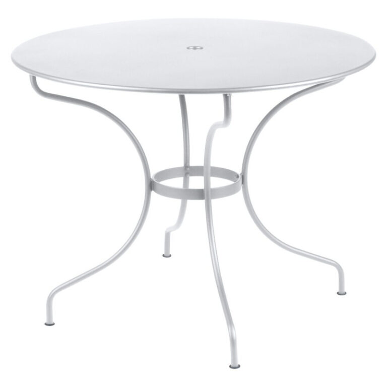 FERMOB - Table à manger ronde FERMOB Opéra+ 96cm en métal - 25 coloris