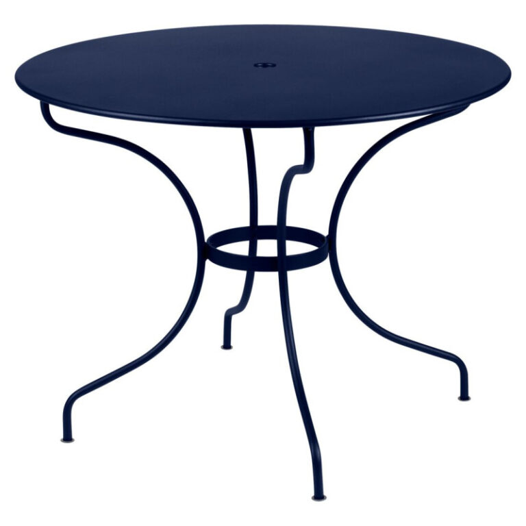 FERMOB - Table à manger ronde FERMOB Opéra+ 96cm en métal - 25 coloris