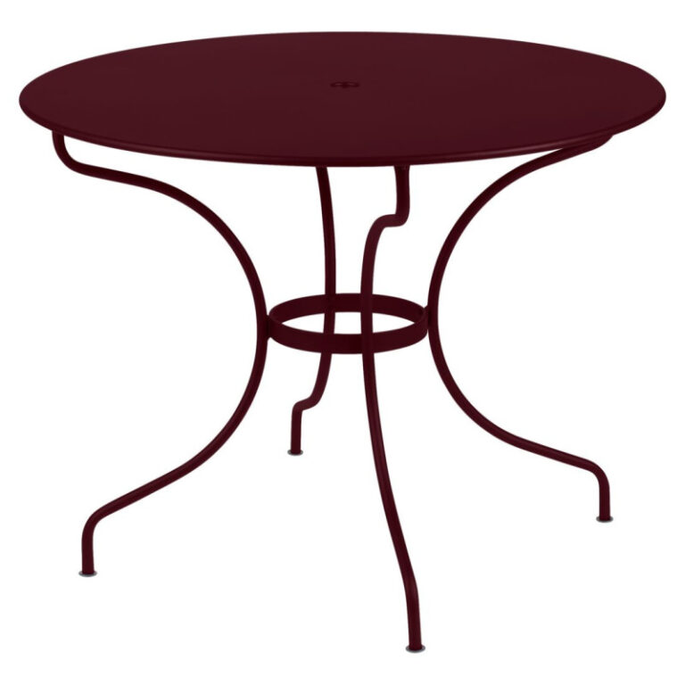FERMOB - Table à manger ronde FERMOB Opéra+ 96cm en métal - 25 coloris