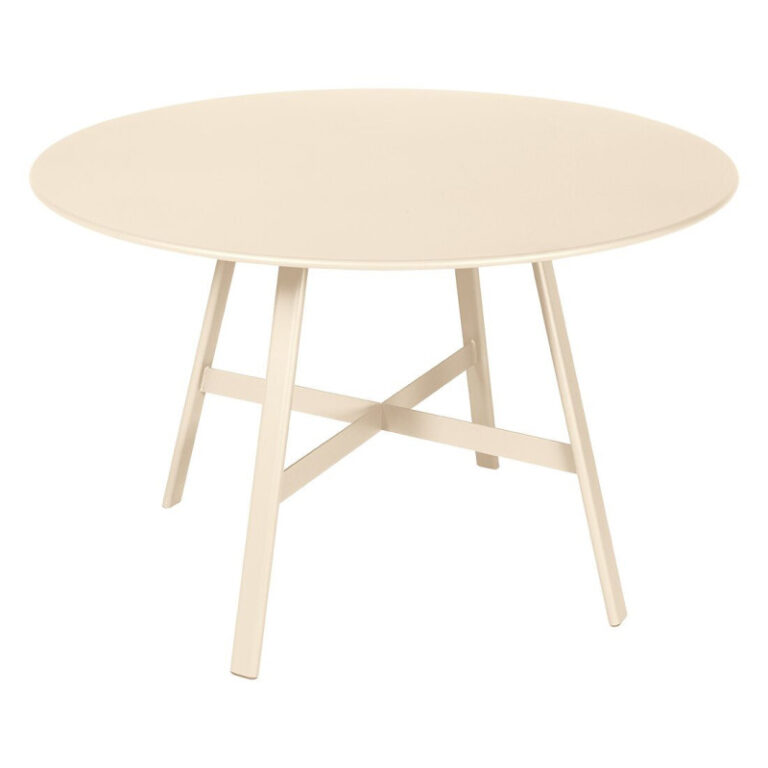 FERMOB - Table à manger ronde FERMOB So'o 117cm en métal - 25 coloris