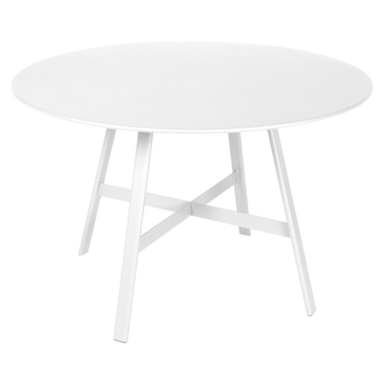 FERMOB - Table à manger ronde FERMOB So'o 117cm en métal - 25 coloris