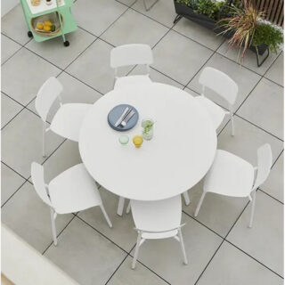 Table à manger ronde FERMOB So’o 117cm en métal – 25 coloris par la marque Fermob Fermob - Table à manger ronde FERMOB So’o 117cm en métal – 25 coloris