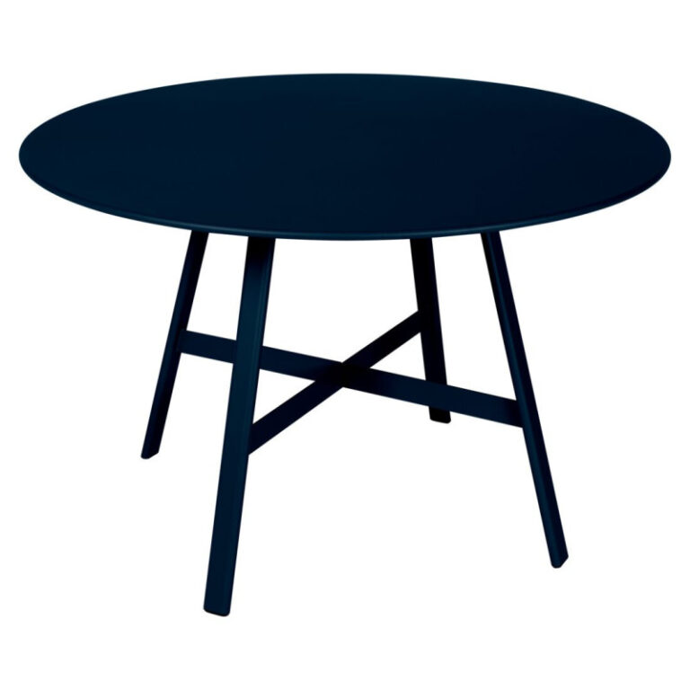 FERMOB - Table à manger ronde FERMOB So'o 117cm en métal - 25 coloris