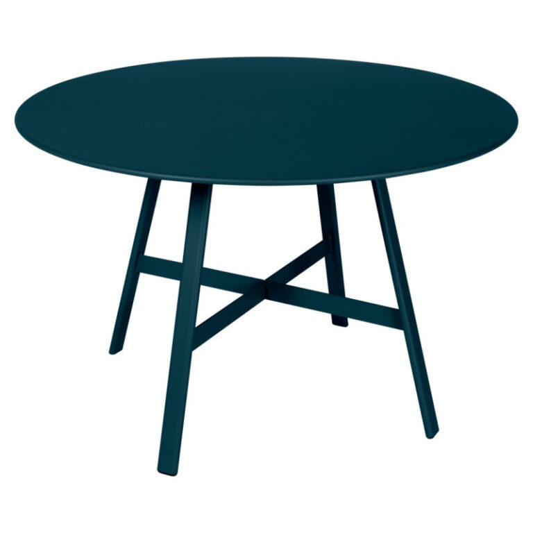 FERMOB - Table à manger ronde FERMOB So'o 117cm en métal - 25 coloris