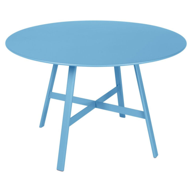 FERMOB - Table à manger ronde FERMOB So'o 117cm en métal - 25 coloris