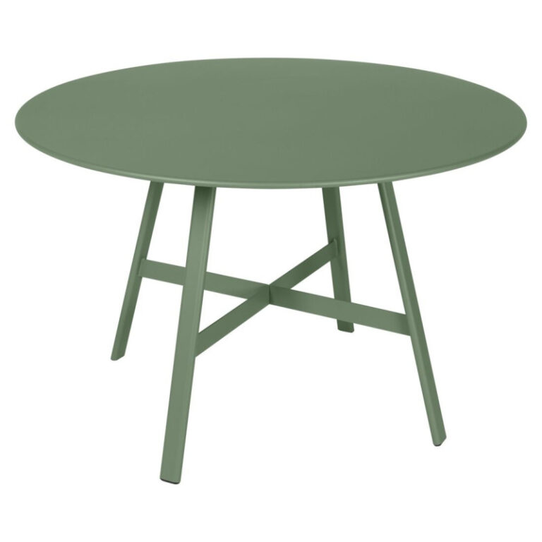 FERMOB - Table à manger ronde FERMOB So'o 117cm en métal - 25 coloris
