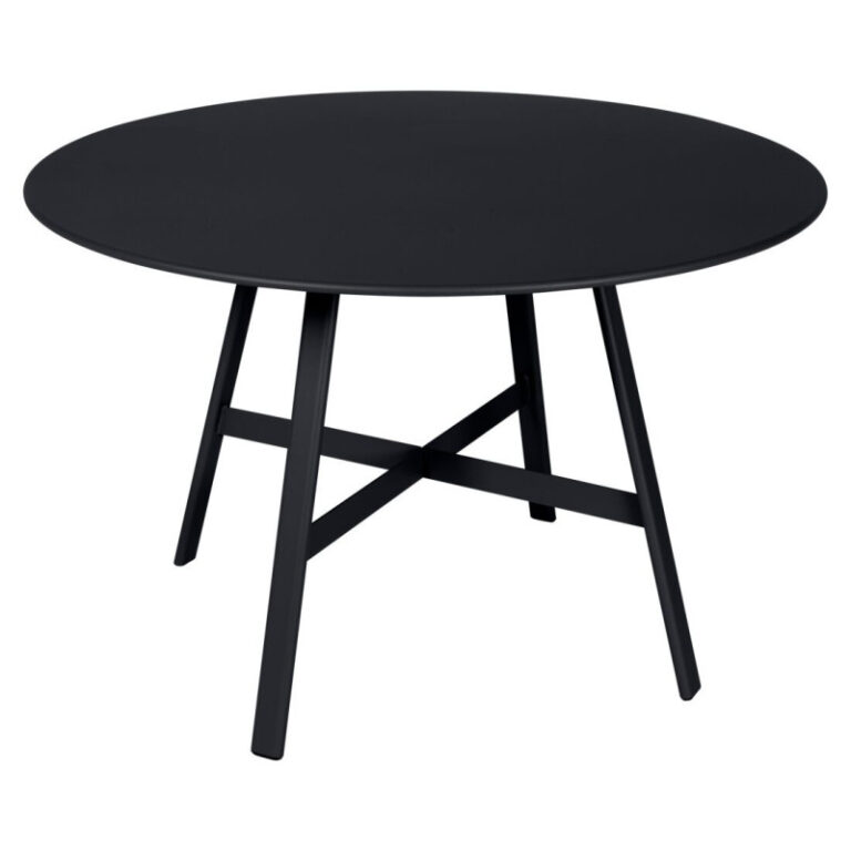 FERMOB - Table à manger ronde FERMOB So'o 117cm en métal - 25 coloris