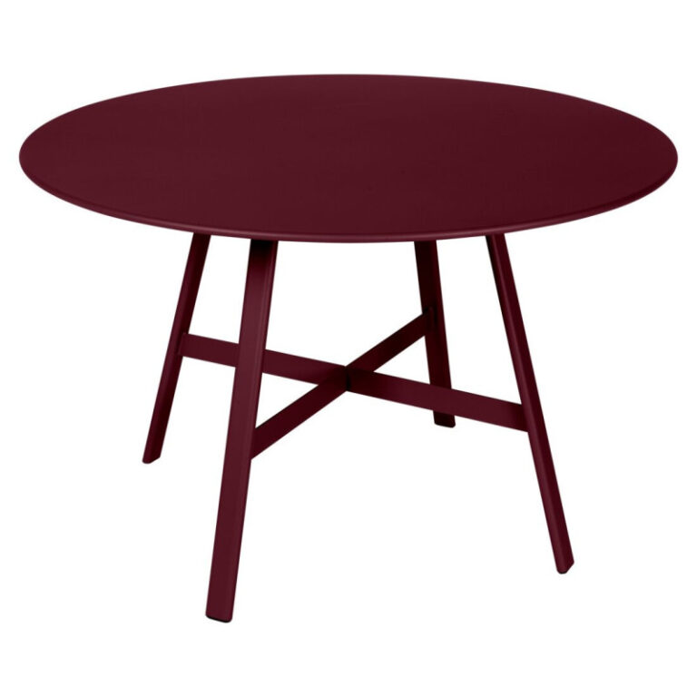FERMOB - Table à manger ronde FERMOB So'o 117cm en métal - 25 coloris