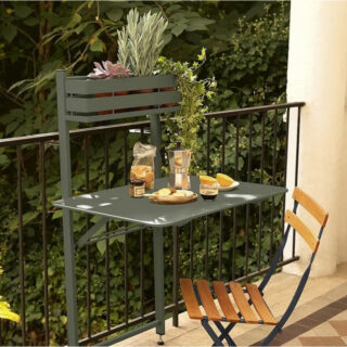 Fermob - Table balcon rectangulaire FERMOB Bistro 57x77cm en métal – 25 coloris