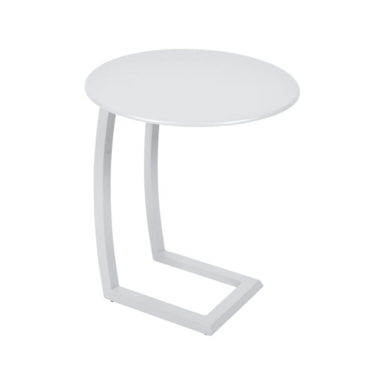 FERMOB - Table basse déportée ronde FERMOB Alizé 48cm en métal - 25 coloris