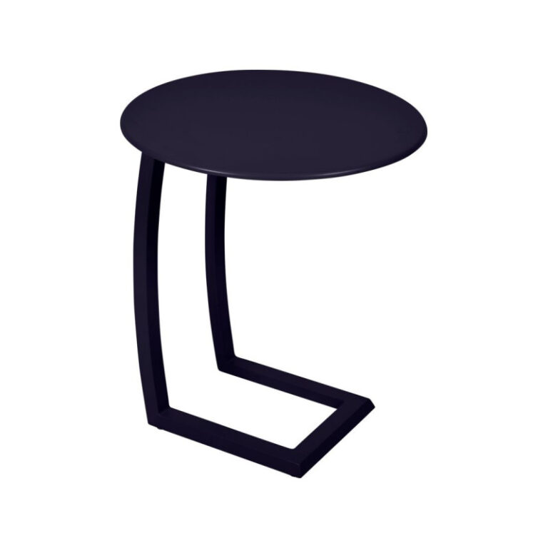 FERMOB - Table basse déportée ronde FERMOB Alizé 48cm en métal - 25 coloris