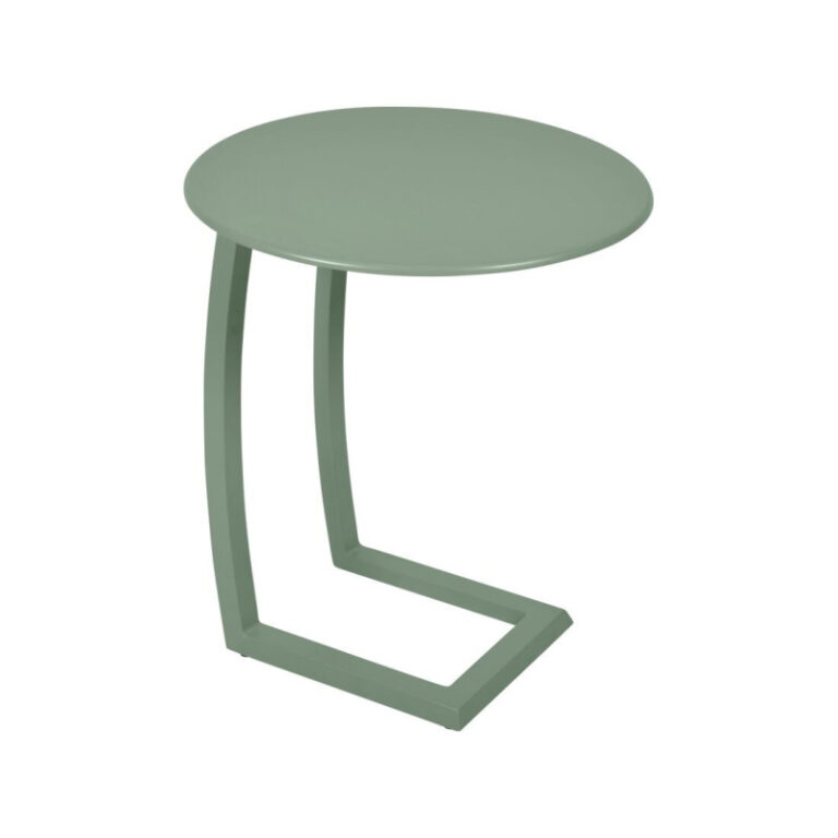 FERMOB - Table basse déportée ronde FERMOB Alizé 48cm en métal - 25 coloris