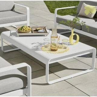 Table basse rectangulaire FERMOB Bellevie 138x80cm en métal – 25 coloris par la marque Fermob Fermob - Table basse rectangulaire FERMOB Bellevie 138x80cm en métal – 25 coloris