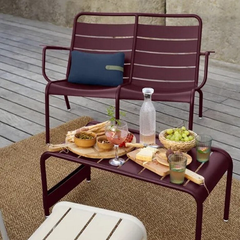 FERMOB - Table basse rectangulaire FERMOB Luxembourg 86x44cm en métal - 25 coloris