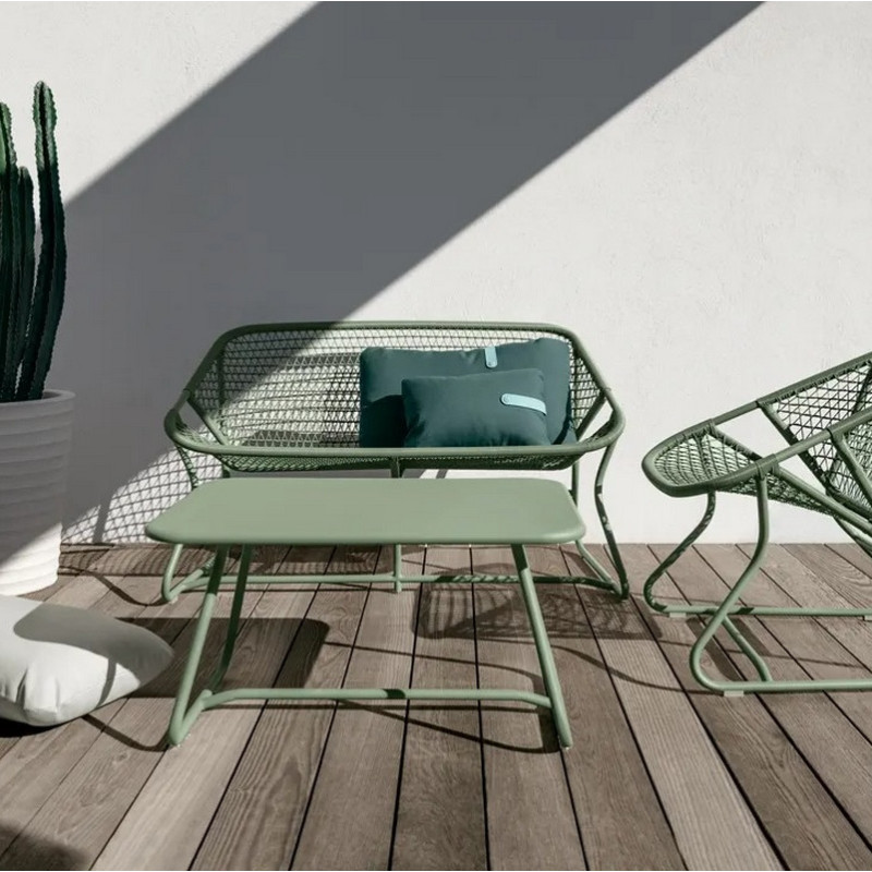 table basse fermob sixties 76x555cm en metal 25 coloris FERMOB - Table basse rectangulaire FERMOB Sixties 76x55.5cm en métal - 25 coloris