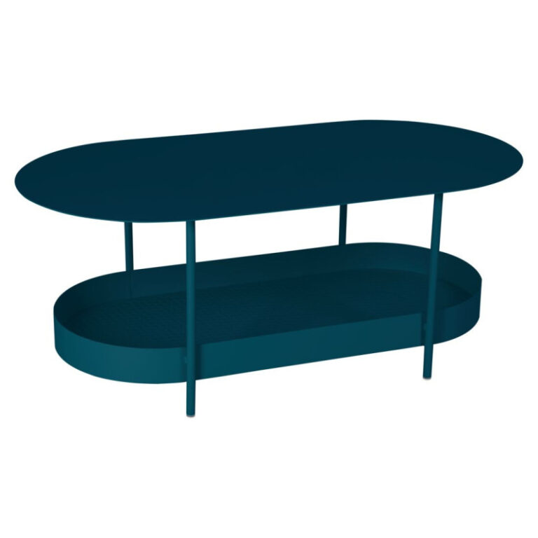 FERMOB - Table basse ovale FERMOB Salsa 113x58cm en métal - 25 coloris