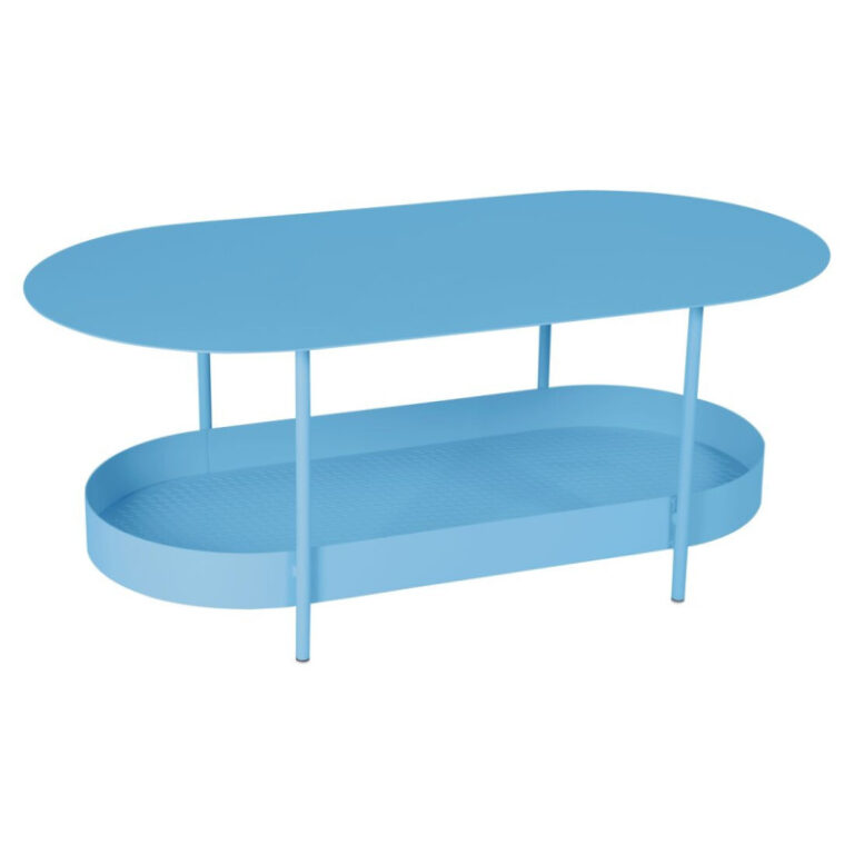 FERMOB - Table basse ovale FERMOB Salsa 113x58cm en métal - 25 coloris