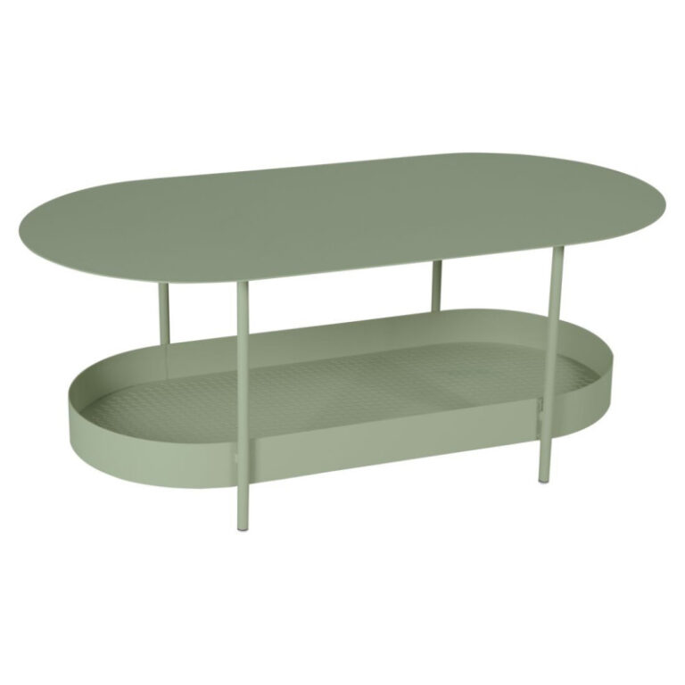 FERMOB - Table basse ovale FERMOB Salsa 113x58cm en métal - 25 coloris