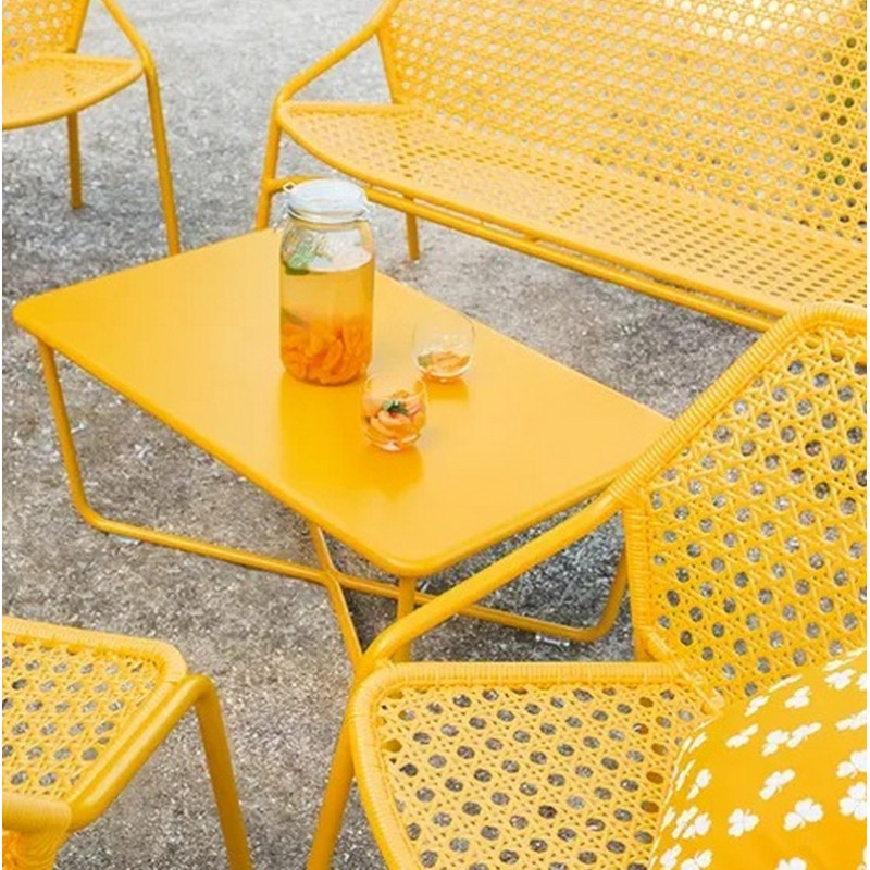 table basse rectangulaire fermob croisette 97x57cm en metal 25 coloris FERMOB - Table basse rectangulaire FERMOB Croisette 97x57cm en métal - 25 coloris