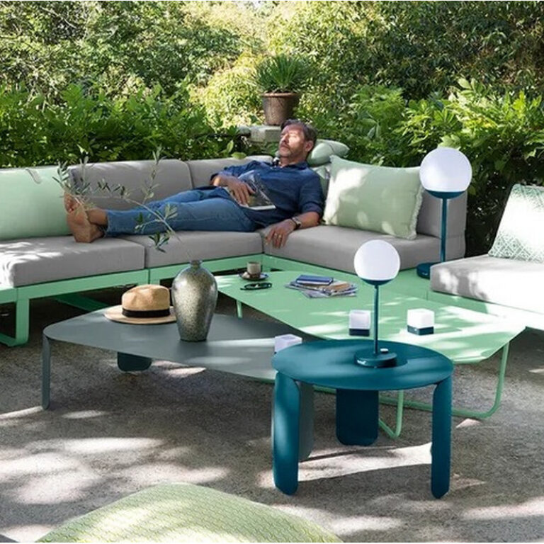 FERMOB - Table basse ronde FERMOB Bebop 60cm en métal - 25 coloris