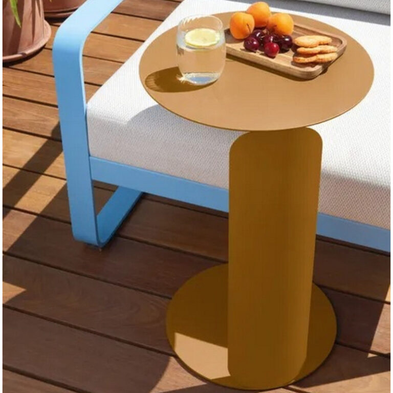 FERMOB - Table déportée ronde FERMOB Bebop 40cm en métal - 25 coloris