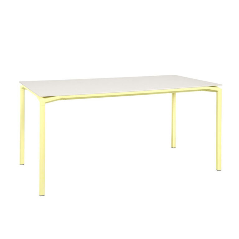 FERMOB - Table minérale à manger rectangulaire FERMOB Calvi Aeris 160x80cm en métal - 25 coloris