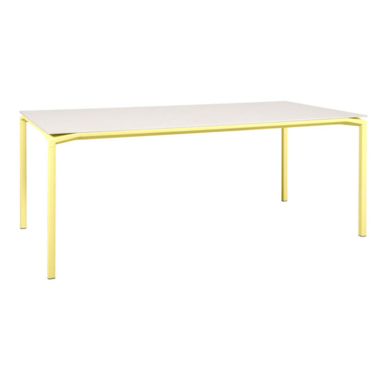 FERMOB - Table minérale à manger rectangulaire FERMOB Calvi Aeris 195x95cm en métal - 25 coloris