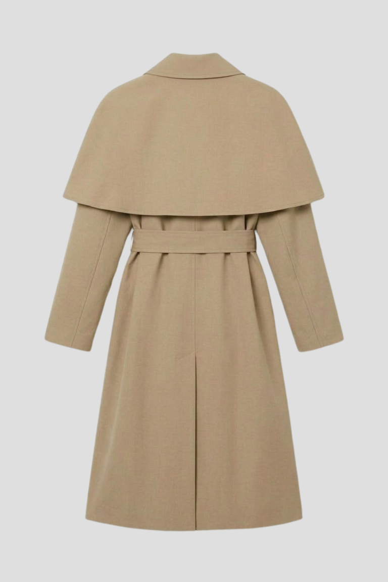 Coulange - C61 trench coat cape déperlant long beige – 46