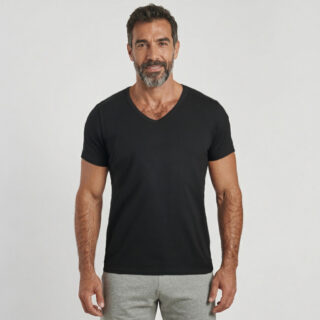 T-shirt bleu col V – Indispensable par la marque Garçon Français Garçon Français - T-shirt bleu col V – Indispensable