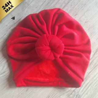 Turban buns polaire alpine rouge – 6/9 mois – Expédié sous 24h par la marque La Fabrique À DeDeuh La Fabrique À DeDeuh - Turban buns polaire alpine rouge – 6/9 mois – Expédié sous 24h