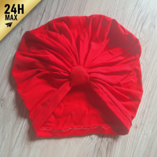 La Fabrique À DeDeuh - Turban simple jersey extensible  rouge – adulte – Expédié sous 24h