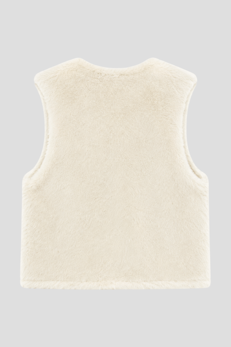 Coulange - Veste sans manches réversible drap de cachemire U35 – 46