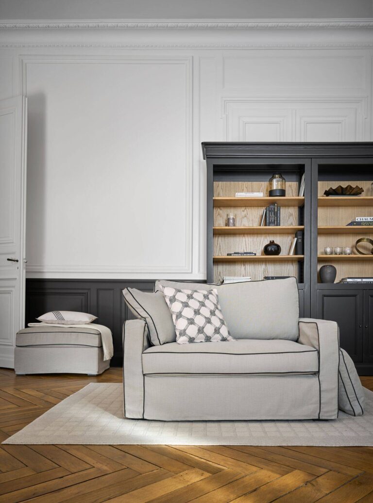 CAMIF SIGNATURE - Fauteuil XL coton/lin déhoussable Margot
