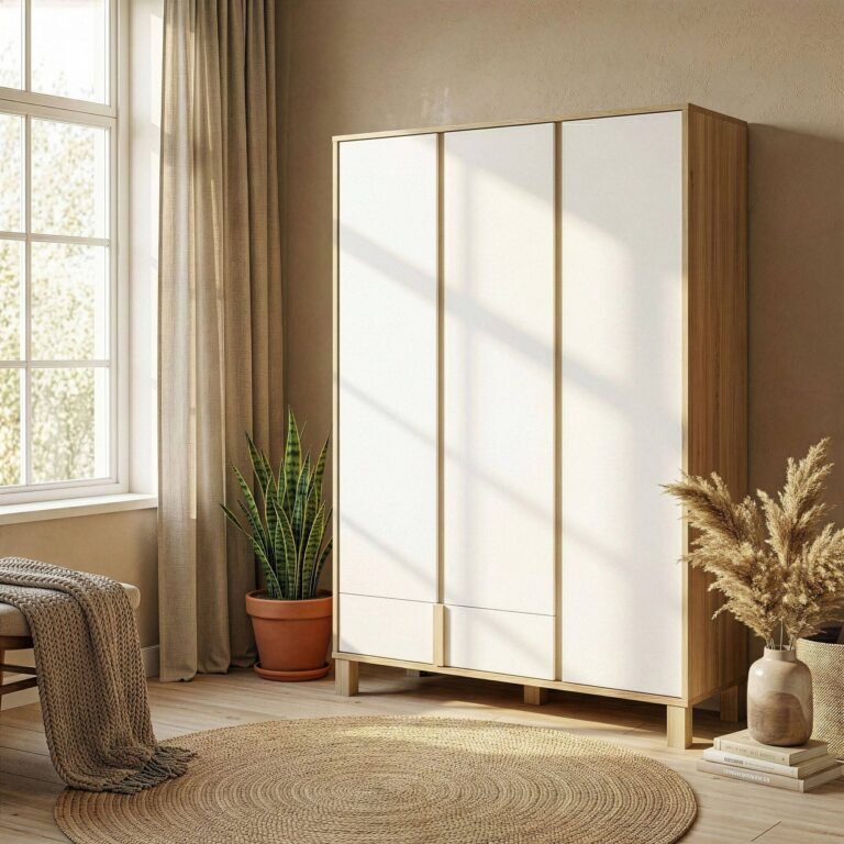 ESSENTIELS PAR CAMIF - Armoire 3 portes 1 tiroir Gabrielle