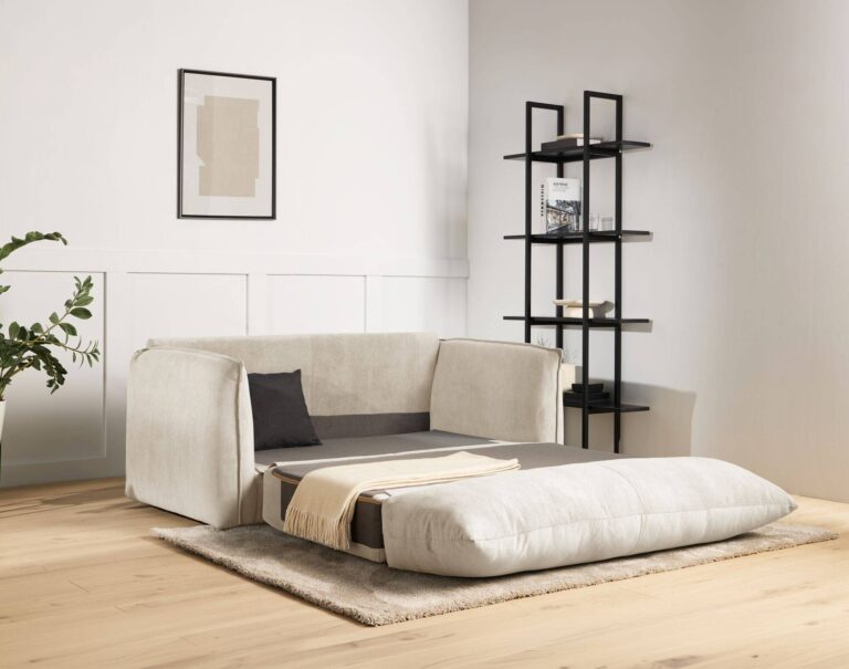 ESSENTIELS PAR CAMIF - Canapé déplimousse velours côtelé Onyx