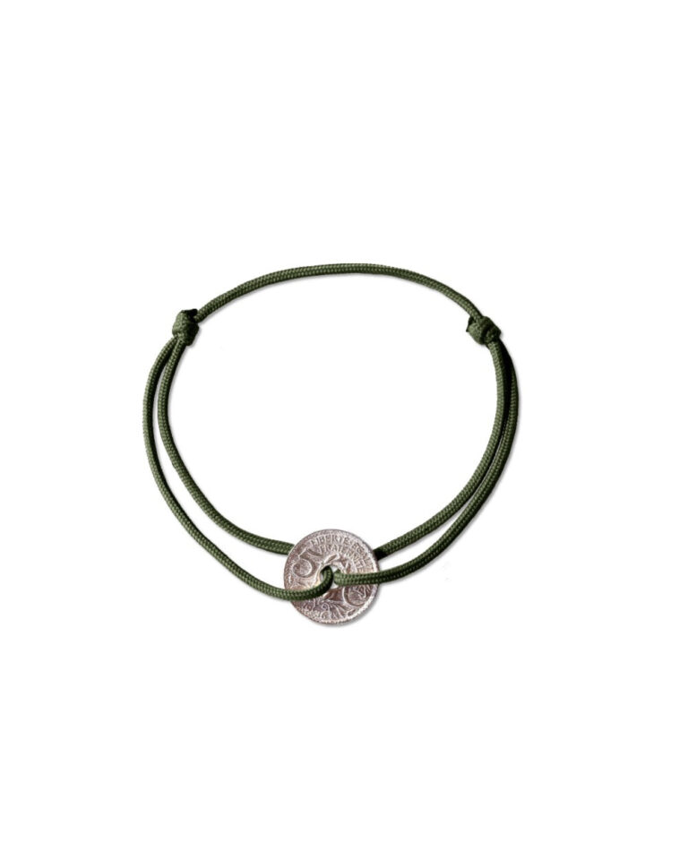 01LSF 05C 0008 LE SOU FRANÇAIS - Bracelet Louvre - 5 centimes argent - Kaki
