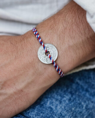 Bracelet Vincennes – 10 centimes argent – Patriote par la marque LE SOU FRANÇAIS LE SOU FRANÇAIS - Bracelet Vincennes – 10 centimes argent – Patriote