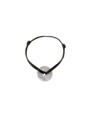 LE SOU FRANÇAIS - Bracelet Vincennes – 10 centimes argent – Plat Vert