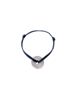 Bracelet Vincennes – 10 centimes argent – Plat Marine par la marque LE SOU FRANÇAIS LE SOU FRANÇAIS - Bracelet Vincennes – 10 centimes argent – Plat Marine