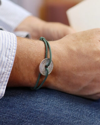 LE SOU FRANÇAIS - Bracelet Montmartre – 25 centimes argent – Kaki