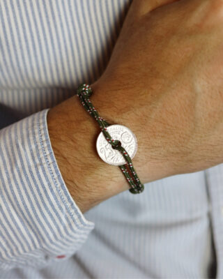 Bracelet Montmartre – 25 centimes argent – Intrépide par la marque LE SOU FRANÇAIS LE SOU FRANÇAIS - Bracelet Montmartre – 25 centimes argent – Intrépide