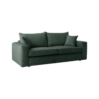 Camif - Canapé 3 places convertible velours côtelé Otto, Vert